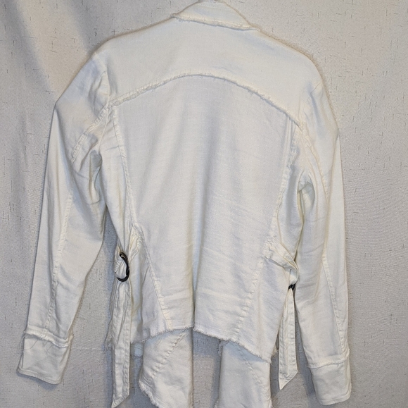 Free People linen frayed edge blazer size x-small - Picture 4 of 7